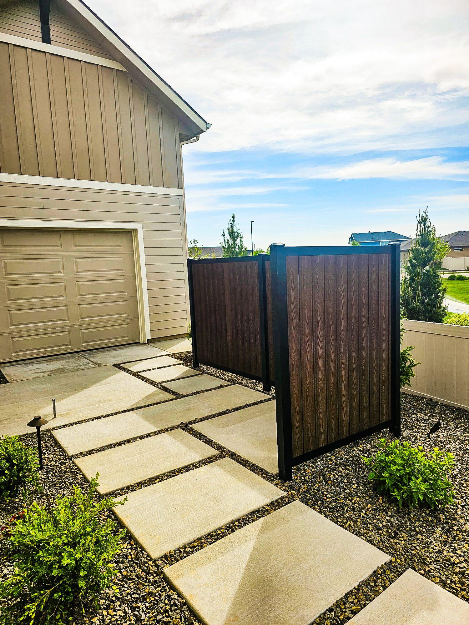 Pavers screening around a hot tub