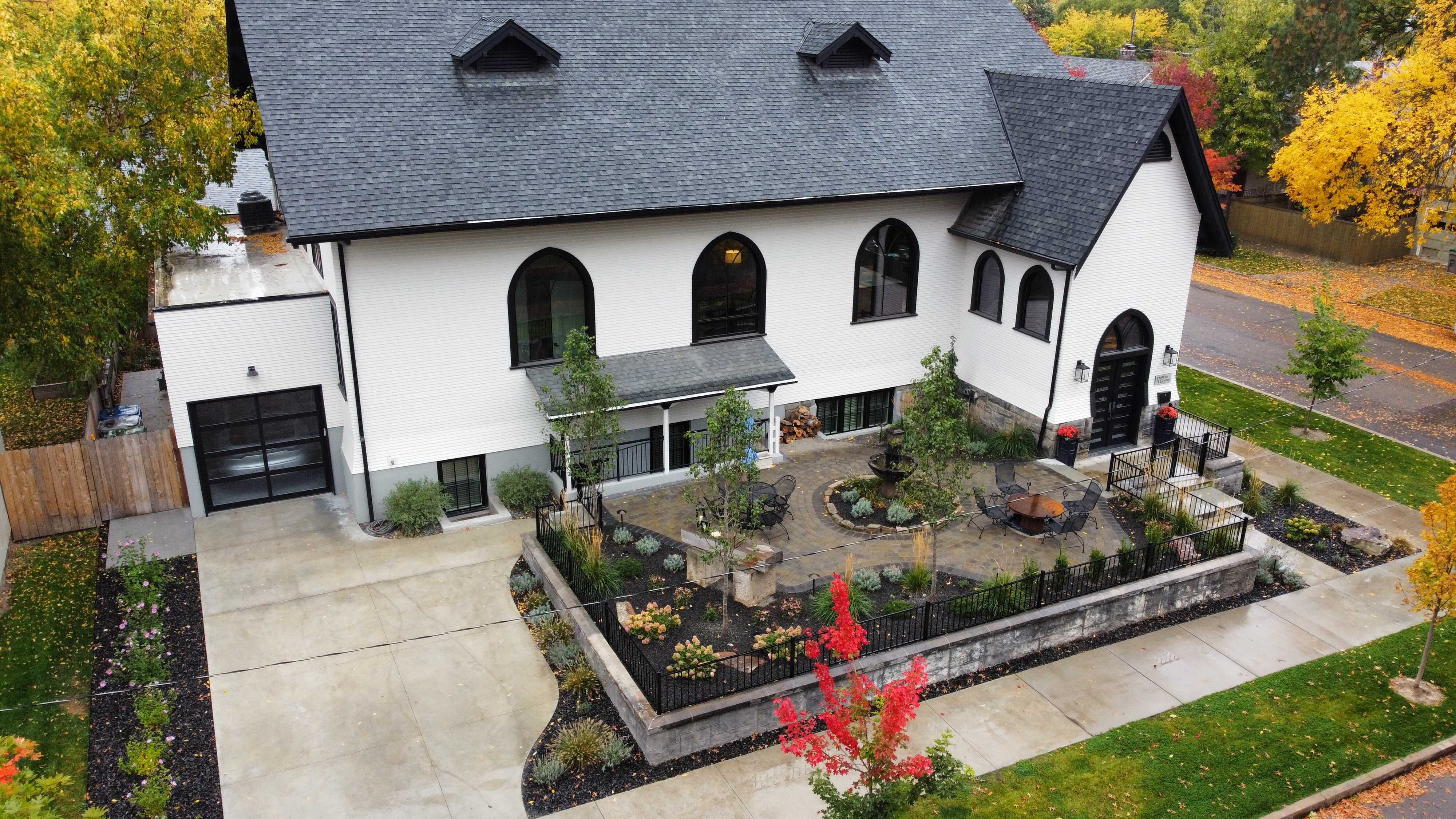 Living Waters Landscape aerial shot of patio