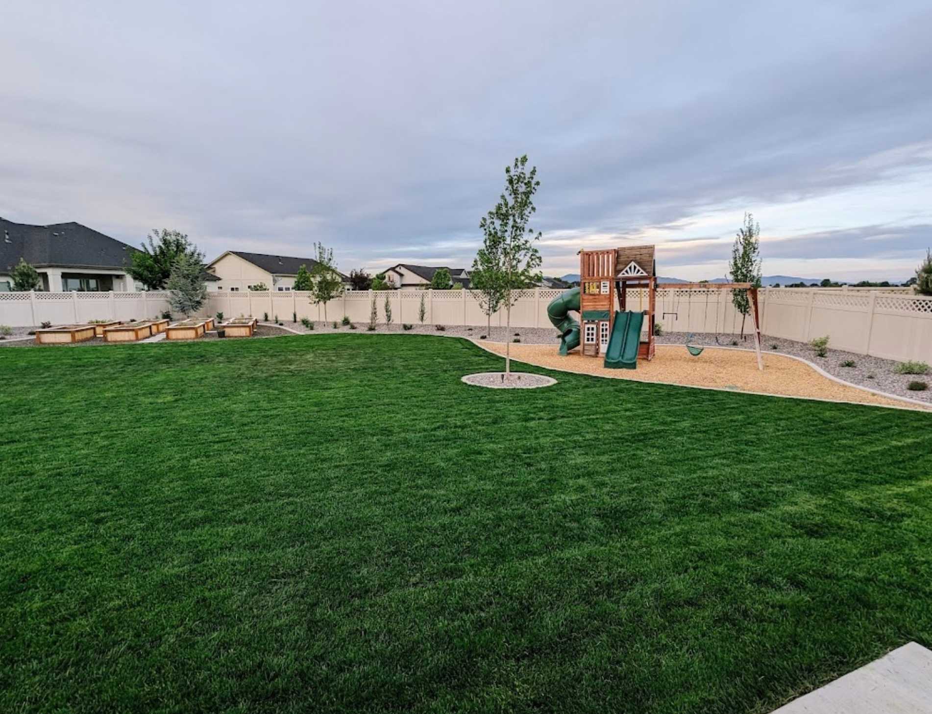 Sod backyard project