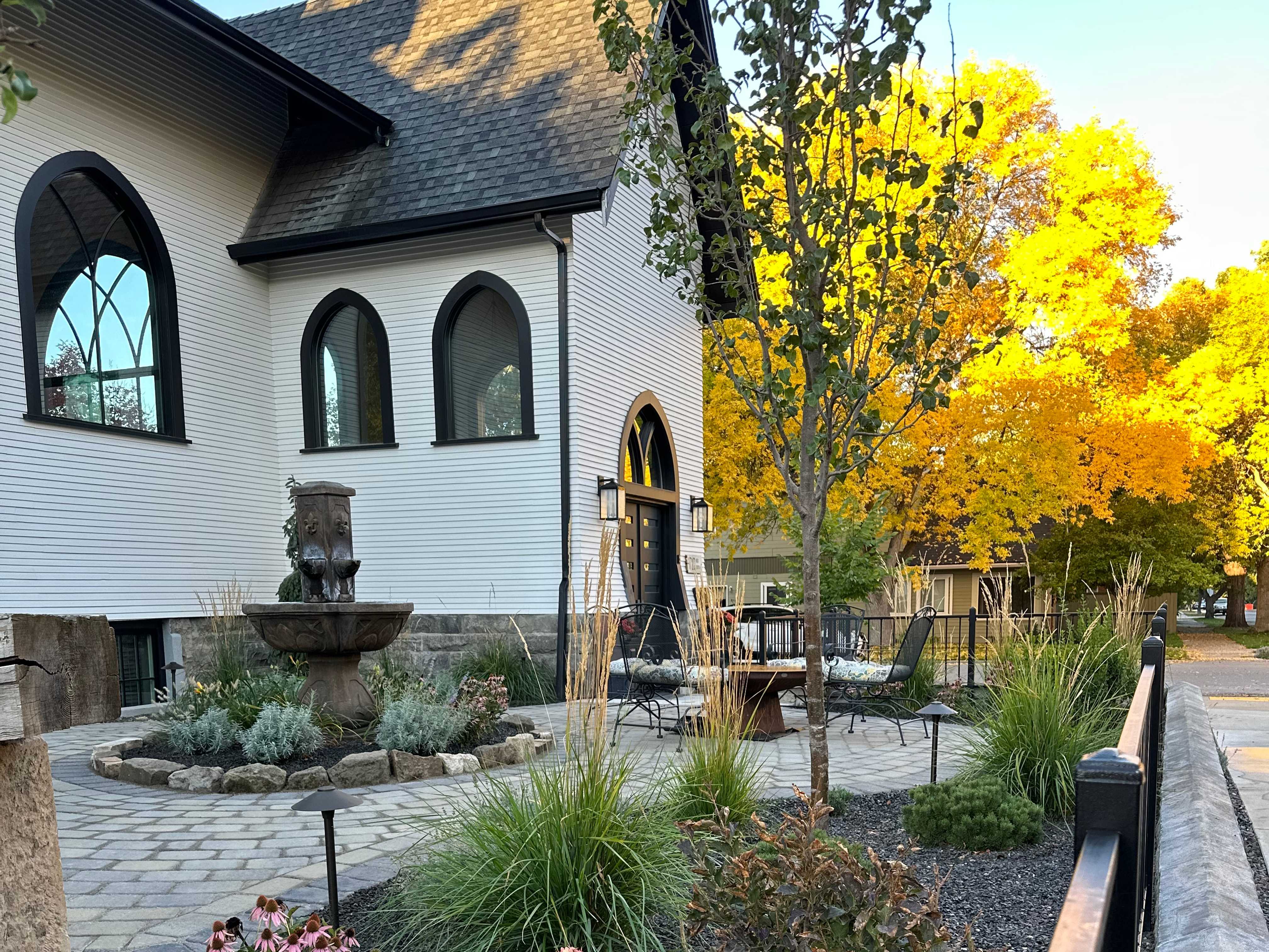 Sidewalk and patio